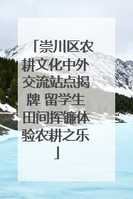 崇川区农耕文化中外交流站点揭牌 留学生田间挥镰体验农耕之乐
