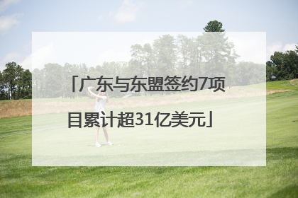 广东与东盟签约7项目累计超31亿美元