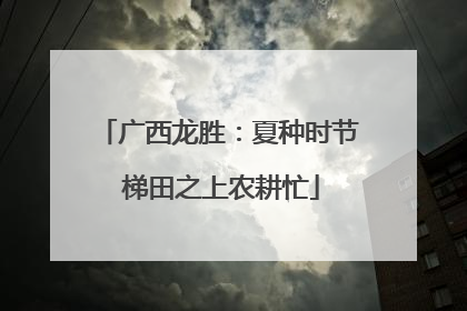 广西龙胜：夏种时节 梯田之上农耕忙
