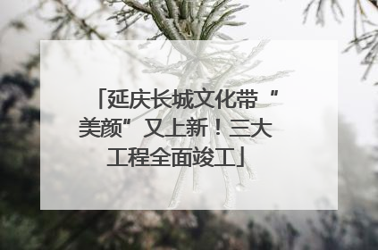 延庆长城文化带“美颜”又上新！三大工程全面竣工