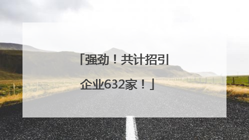 强劲！共计招引企业632家！
