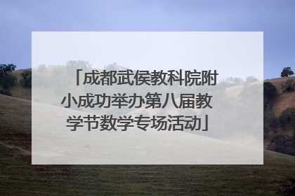 成都武侯教科院附小成功举办第八届教学节数学专场活动