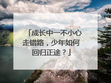 成长中一不小心走错路，少年如何回归正途？