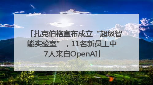 扎克伯格宣布成立“超级智能实验室”，11名新员工中7人来自OpenAI
