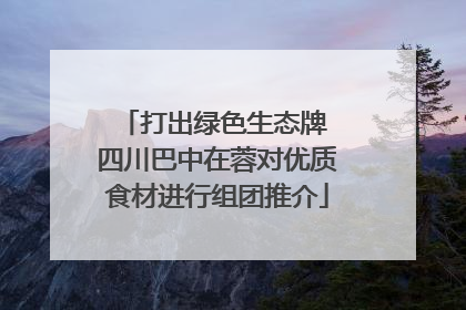 打出绿色生态牌 四川巴中在蓉对优质食材进行组团推介