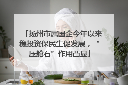 扬州市属国企今年以来稳投资保民生促发展，“压舱石”作用凸显