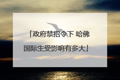 政府禁招令下 哈佛国际生受影响有多大