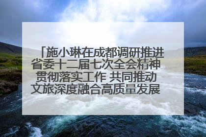 施小琳在成都调研推进省委十二届七次全会精神贯彻落实工作 共同推动文旅深度融合高质量发展 加快打造支柱产业民生产业幸福产业