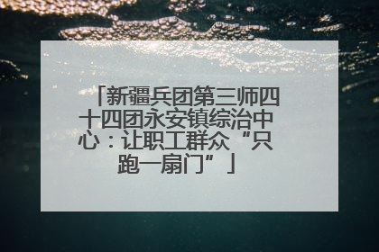 新疆兵团第三师四十四团永安镇综治中心：让职工群众“只跑一扇门”