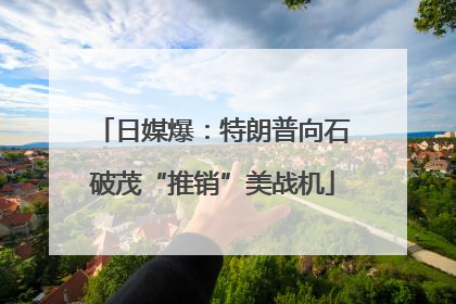 日媒爆：特朗普向石破茂“推销”美战机