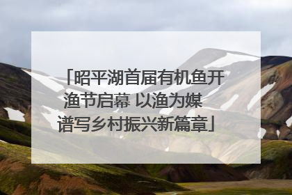 昭平湖首届有机鱼开渔节启幕 以渔为媒 谱写乡村振兴新篇章
