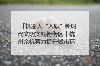 机器人“入职”新时代文明实践街街区｜杭州余杭着力提升城市精细化智能化管理水平