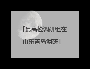 最高检调研组在山东青岛调研