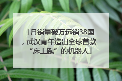 月销量破万远销38国，武汉青年造出全球首款“床上跑”的机器人