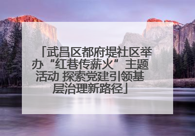 武昌区都府堤社区举办“红巷传薪火”主题活动 探索党建引领基层治理新路径