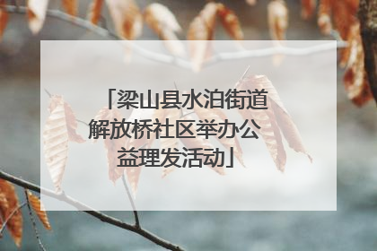 梁山县水泊街道解放桥社区举办公益理发活动