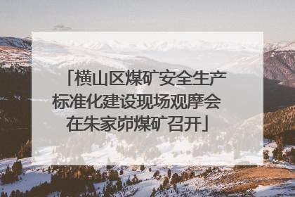 横山区煤矿安全生产标准化建设现场观摩会在朱家峁煤矿召开