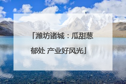 潍坊诸城：瓜甜葱郁处 产业好风光