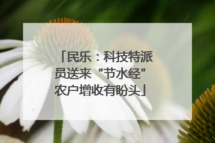 民乐：科技特派员送来“节水经”农户增收有盼头