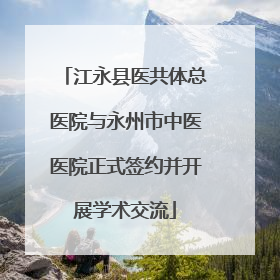 江永县医共体总医院与永州市中医医院正式签约并开展学术交流