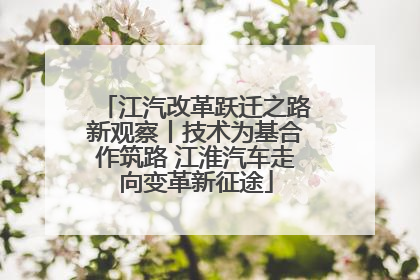 江汽改革跃迁之路新观察丨技术为基合作筑路 江淮汽车走向变革新征途