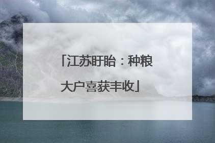 江苏盱眙：种粮大户喜获丰收