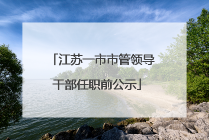 江苏一市市管领导干部任职前公示