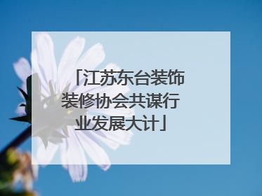 江苏东台装饰装修协会共谋行业发展大计