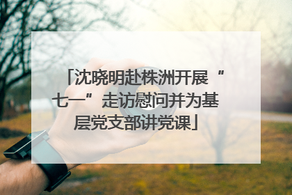 沈晓明赴株洲开展“七一”走访慰问并为基层党支部讲党课