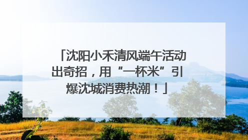 沈阳小禾清风端午活动出奇招，用“一杯米”引爆沈城消费热潮！