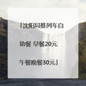 沈阳局推列车自助餐 早餐20元午餐晚餐30元