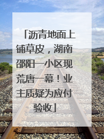 沥青地面上铺草皮，湖南邵阳一小区现荒唐一幕！业主质疑为应付验收