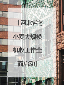 河北省冬小麦大规模机收工作全面启动