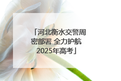 河北衡水交警周密部署 全力护航2025年高考