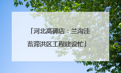 河北高碑店：兰沟洼蓄滞洪区工程建设忙