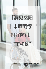 洞见岳阳丨未雨绸缪 打好防汛“主动仗”