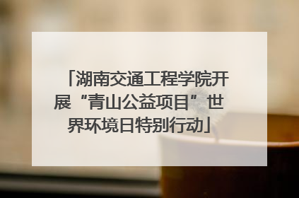 湖南交通工程学院开展“青山公益项目”世界环境日特别行动