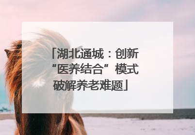 湖北通城：创新 “医养结合”模式 破解养老难题