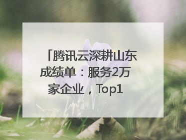腾讯云深耕山东成绩单：服务2万家企业，Top10千亿企业8家选择腾讯云
