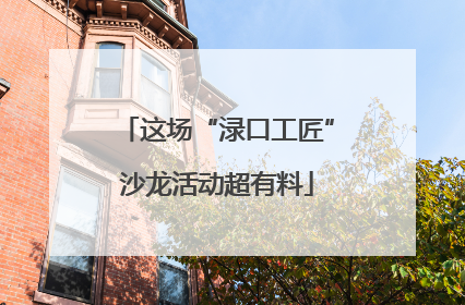 这场“渌口工匠”沙龙活动超有料