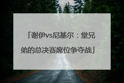 谢伊vs尼基尔：堂兄弟的总决赛席位争夺战