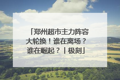 郑州超市主力阵容大轮换！谁在离场？谁在崛起？丨极刻