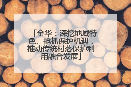 金华：深挖地域特色、抢抓保护机遇，推动传统村落保护利用融合发展