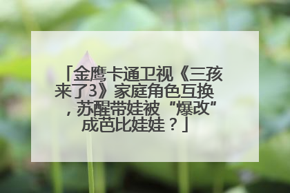 金鹰卡通卫视《三孩来了3》家庭角色互换，苏醒带娃被“爆改”成芭比娃娃？