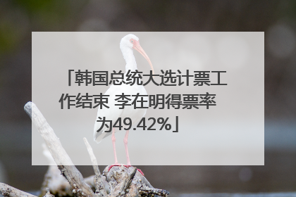 韩国总统大选计票工作结束 李在明得票率为49.42%