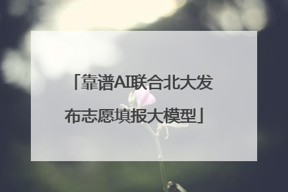 靠谱AI联合北大发布志愿填报大模型