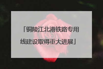 铜陵江北港铁路专用线建设取得重大进展