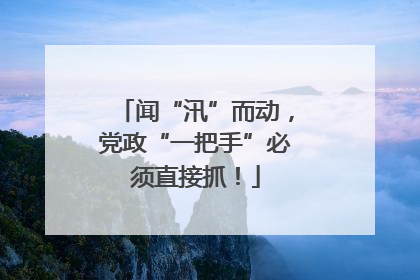 闻“汛”而动，党政“一把手”必须直接抓！