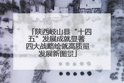 陕西岐山县“十四五”发展成就显著 四大战略绘就高质量发展新图景