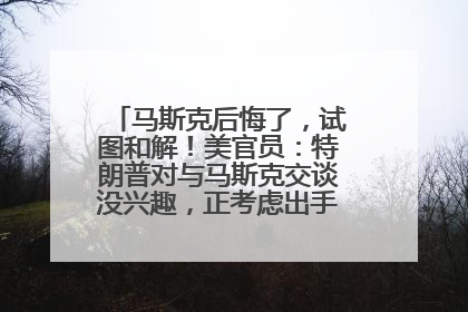 马斯克后悔了，试图和解！美官员：特朗普对与马斯克交谈没兴趣，正考虑出手此前买的红色特斯拉！特斯拉股价巨震